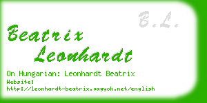 beatrix leonhardt business card
